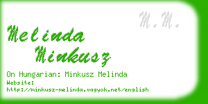 melinda minkusz business card